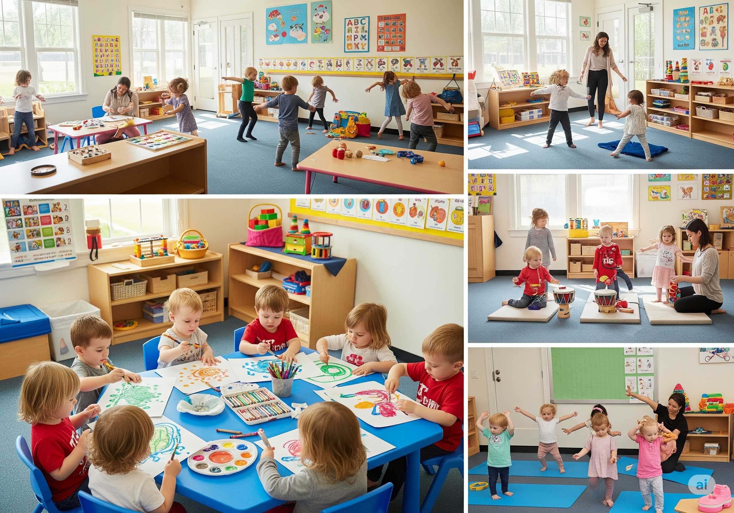 Creative development through art, dance, music, yoga